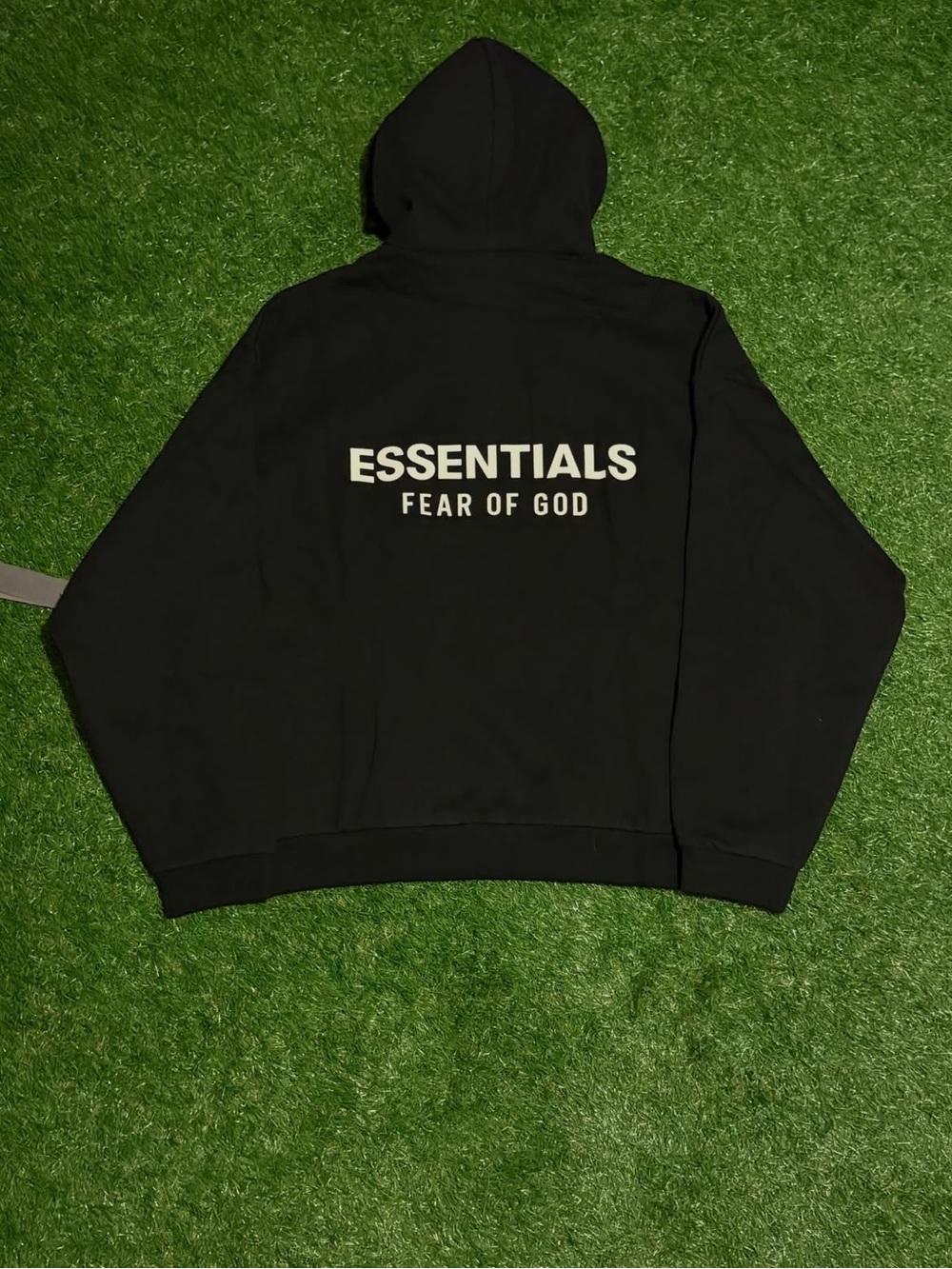 Essentials Fear Of God Jet Black Hoodie